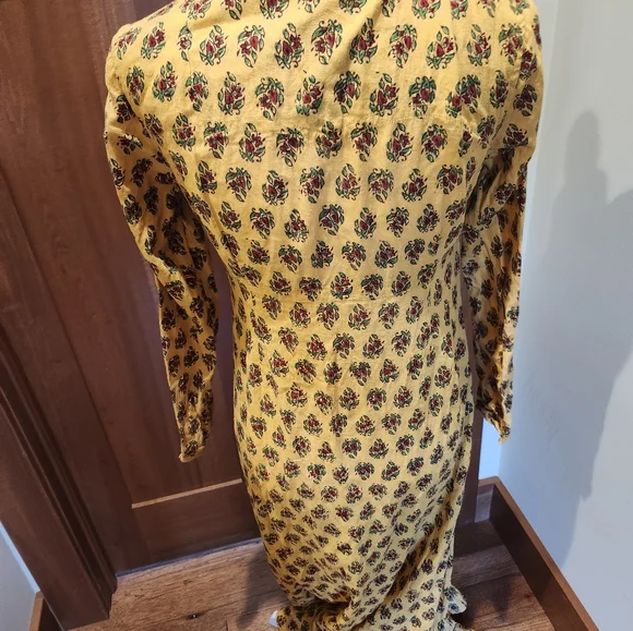 VINTAGE India Imports of Rhode Island long wrap dress - Picture 5 of 7